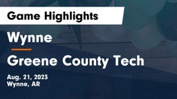 Wynne  vs Greene County Tech  Game Highlights - Aug. 21, 2023