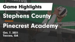 Stephens County  vs Pinecrest Academy  Game Highlights - Oct. 7, 2021