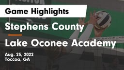 Stephens County  vs Lake Oconee Academy Game Highlights - Aug. 25, 2022