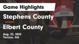 Stephens County  vs Elbert County  Game Highlights - Aug. 22, 2023