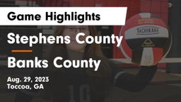 Stephens County  vs Banks County  Game Highlights - Aug. 29, 2023