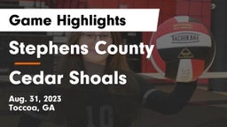 Stephens County  vs Cedar Shoals   Game Highlights - Aug. 31, 2023
