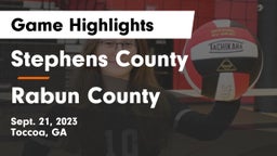 Stephens County  vs Rabun County  Game Highlights - Sept. 21, 2023