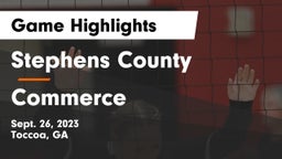Stephens County  vs Commerce  Game Highlights - Sept. 26, 2023