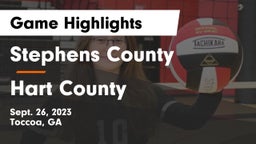 Stephens County  vs Hart County  Game Highlights - Sept. 26, 2023