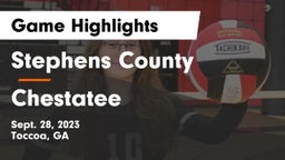Stephens County  vs Chestatee  Game Highlights - Sept. 28, 2023