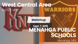 Matchup: West Central Area vs. MENAHGA PUBLIC SCHOOLS 2018
