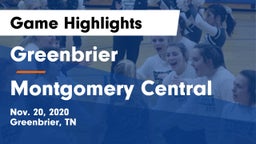 Greenbrier  vs Montgomery Central  Game Highlights - Nov. 20, 2020