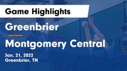 Greenbrier  vs Montgomery Central  Game Highlights - Jan. 21, 2022