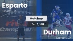 Matchup: Esparto  vs. Durham  2017