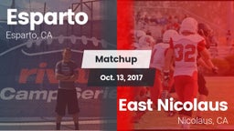 Matchup: Esparto  vs. East Nicolaus  2017