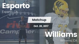 Matchup: Esparto  vs. Williams  2017