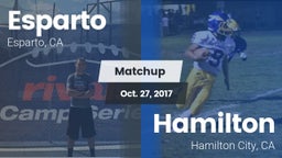 Matchup: Esparto  vs. Hamilton  2017