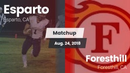 Matchup: Esparto  vs. Foresthill  2018