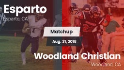 Matchup: Esparto  vs. Woodland Christian  2018