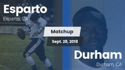 Matchup: Esparto  vs. Durham  2018