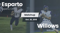 Matchup: Esparto  vs. Willows  2018