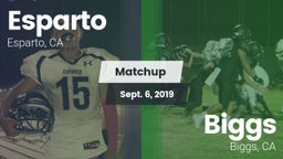 Matchup: Esparto  vs. Biggs  2019