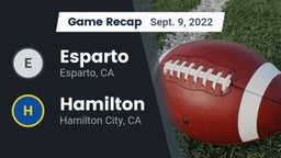 Recap: Esparto  vs. Hamilton  2022