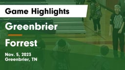Greenbrier  vs Forrest  Game Highlights - Nov. 5, 2023
