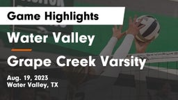 Water Valley  vs Grape Creek Varsity Game Highlights - Aug. 19, 2023