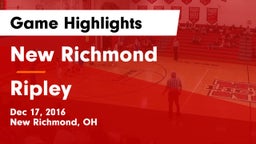 New Richmond  vs Ripley  Game Highlights - Dec 17, 2016