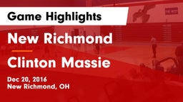 New Richmond  vs Clinton Massie Game Highlights - Dec 20, 2016