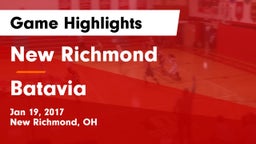 New Richmond  vs Batavia  Game Highlights - Jan 19, 2017