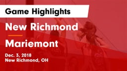 New Richmond  vs Mariemont  Game Highlights - Dec. 3, 2018