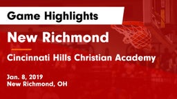 New Richmond  vs Cincinnati Hills Christian Academy Game Highlights - Jan. 8, 2019