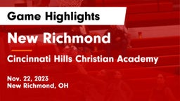 New Richmond  vs Cincinnati Hills Christian Academy Game Highlights - Nov. 22, 2023