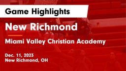New Richmond  vs Miami Valley Christian Academy Game Highlights - Dec. 11, 2023