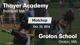 Matchup: Thayer Academy High vs. Groton School  2016