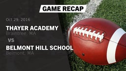 Recap: Thayer Academy  vs. Belmont Hill School 2016