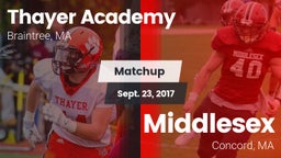 Matchup: Thayer Academy High vs. Middlesex  2017