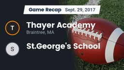 Recap: Thayer Academy  vs. St.George's School 2017