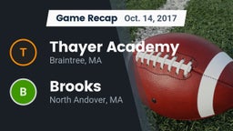 Recap: Thayer Academy  vs. Brooks  2017