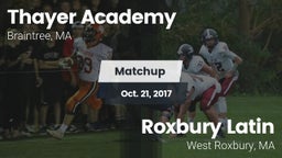 Matchup: Thayer Academy High vs. Roxbury Latin  2017