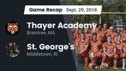 Recap: Thayer Academy  vs. St. George's  2018