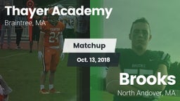 Matchup: Thayer Academy High vs. Brooks  2018