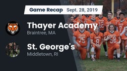 Recap: Thayer Academy  vs. St. George's  2019