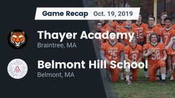 Recap: Thayer Academy  vs. Belmont Hill School 2019