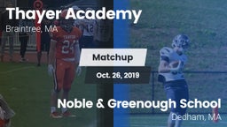 Matchup: Thayer Academy High vs. Noble & Greenough School 2019