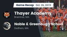 Recap: Thayer Academy  vs. Noble & Greenough School 2019