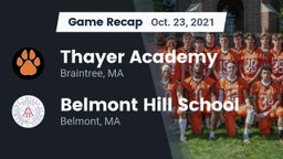 Recap: Thayer Academy  vs. Belmont Hill School 2021