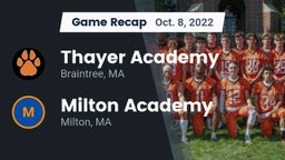 Recap: Thayer Academy  vs. Milton Academy 2022