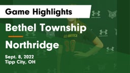 Bethel Township  vs Northridge  Game Highlights - Sept. 8, 2022