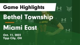 Bethel Township  vs Miami East  Game Highlights - Oct. 11, 2022