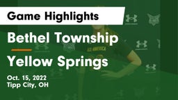 Bethel Township  vs Yellow Springs Game Highlights - Oct. 15, 2022