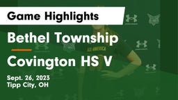 Bethel Township  vs Covington HS V Game Highlights - Sept. 26, 2023